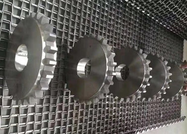 Sabuk Konveyor Mesh Rantai Profesional, Sabuk Baja Mesh 304/316 Stainless