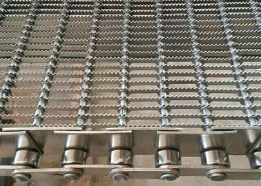 Loyang Kue Kue Tenun Mata Tautan Conveyor Belt Dengan 316 Stainless Steel