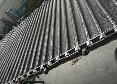 French Fries Oven Spiral Mesh Belt Fleksibel 316 L Stainless Steel Kelas