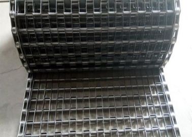 304 Stainless Steel Mesh Belt Conveyor Belt Datar Untuk Proses Steak Oven