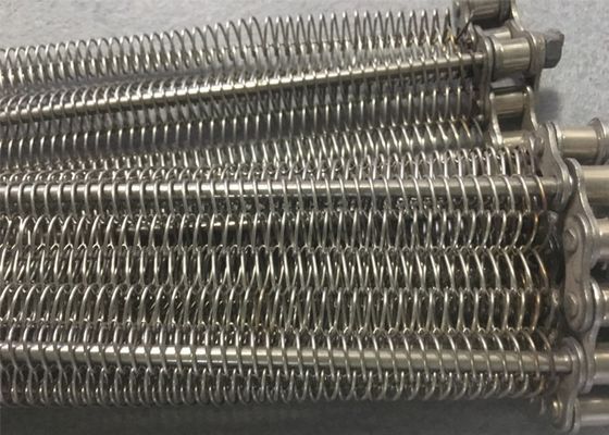Belt Conveyor Mesh Dengan Rantai Baja Yang Tahan Asam Untuk Mengangkut Produk