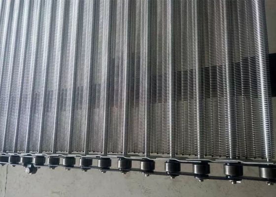 Durable Chain Mesh Conveyor Belt Transport Dari Makanan Kustom Dukungan Pendukung