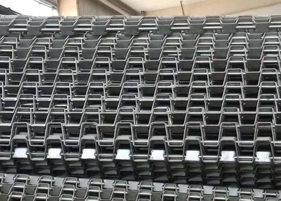 Durable Flat Wire Mesh Belt, Conveyor Mesh Stainless Steel Disesuaikan