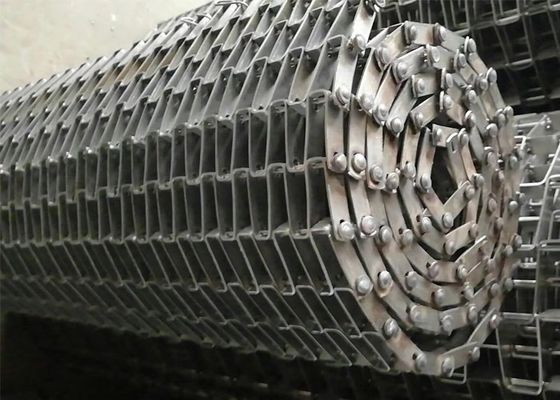 304/316 Ss Flat Wire Mesh Belt Conveyor Belt Food Grade Dapat Mengangkut Makanan