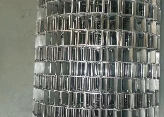 304/201/316 Stainless Steel Flat Wire Mesh Belt Untuk Menyampaikan Dan Mengeringkan Makanan