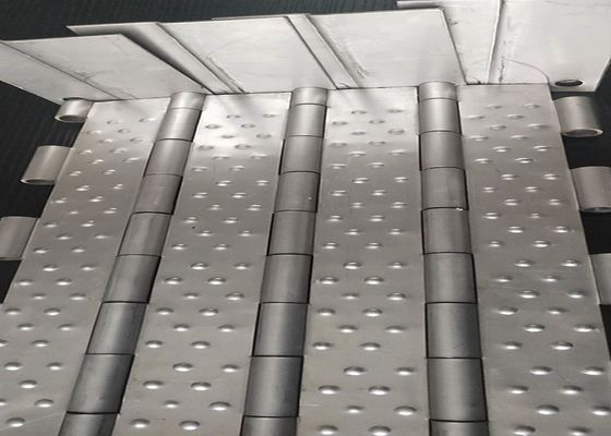 Oven Pengolah Makanan 0.8mm SS201 Plate Conveyor Belt