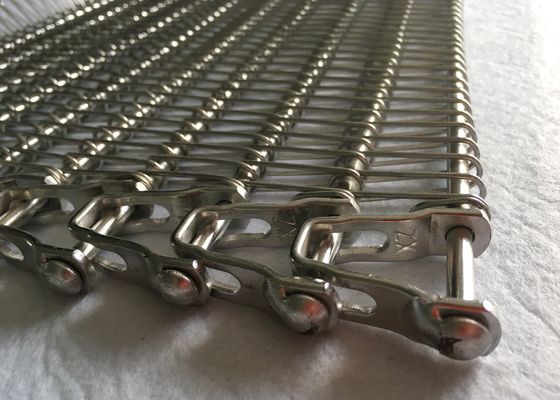 Industri Pengolahan Makanan Stainless Steel 1.2mm Spiral Mesh Belt