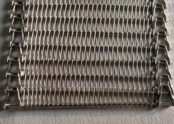 Flat Flex Freezer Ss201 0.8mm Spiral Mesh Belt