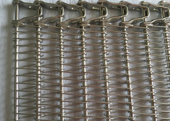 Snacks Frying Cooling 304 Ss Spiral Mesh Belt
