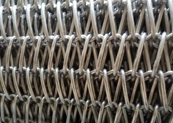 Glass Firing SUS304 Seimbang Weave Conveyor Belt