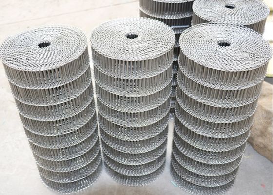 Pabrik Permen Sabuk Konveyor Datar Stainless Steel Fleksibel