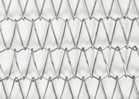 Industri Makanan Suhu Tinggi Pertanian Sgs Chain Mesh Conveyor Belt