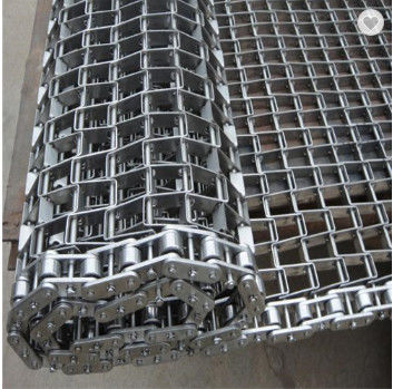 Heavy Duty Flat Wire Mesh Belt Stainless Steel Conveyor Belt untuk pendinginan Pengemasan Penggorengan dan Pengolahan Panas
