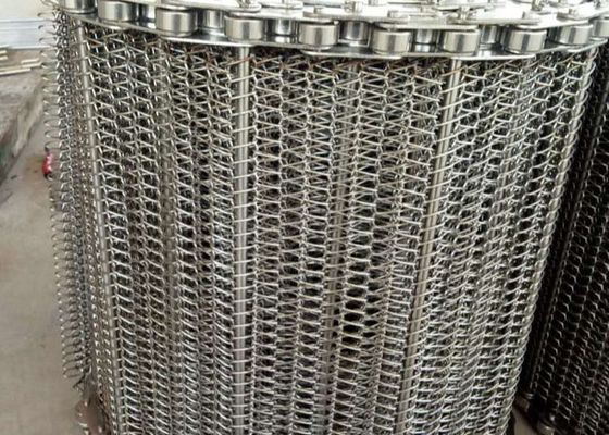 Penyortiran Sayuran Sabuk Spiral Mesh Stainless Steel 316l