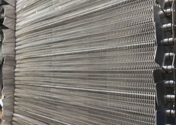Sistem Pembersih Strawberry 304 Stainless Steel Chain Link Conveyor Belt