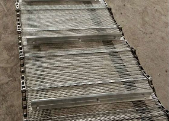 Pembersih Jagung Food Grade 316l SS Chain Mesh Conveyor Belt
