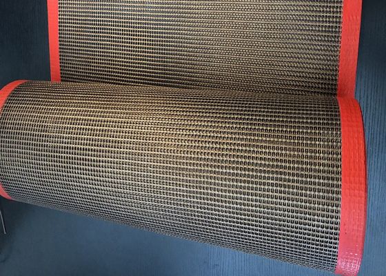Ptfe Dilapisi Fiberglass  Mesh Conveyor Belt Tahan Suhu Tinggi