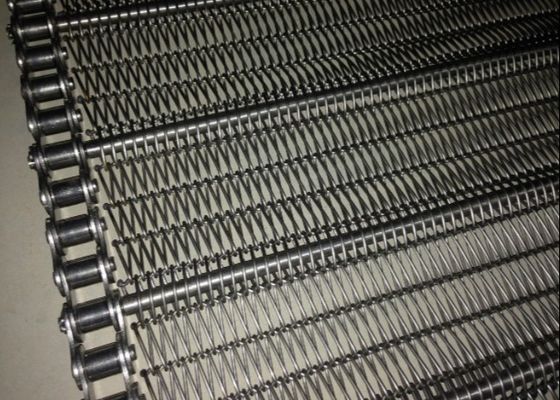 Sabuk Konveyor Mesh Rantai Baja Karbon Rendah SGS Untuk Konveyor Kacang