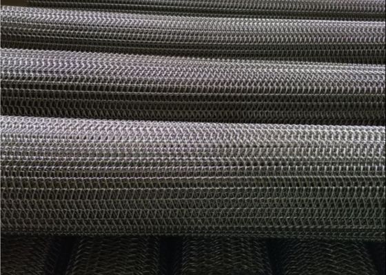 Compound Cord Weave Conveyor 310 Stainless Steel Mesh Belt Untuk Pendinginan Kaca