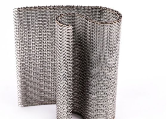 1m Lebar 304 Stainless Steel Compound Balanced Belt Untuk Pengiriman Butir Kimia
