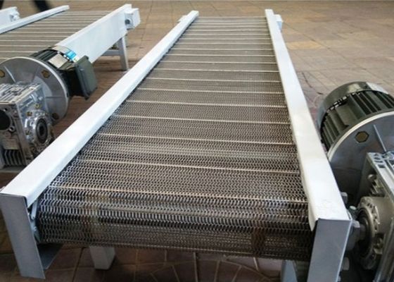 201 Sabuk Konveyor Rantai Sayuran Pembersih Stainless Steel