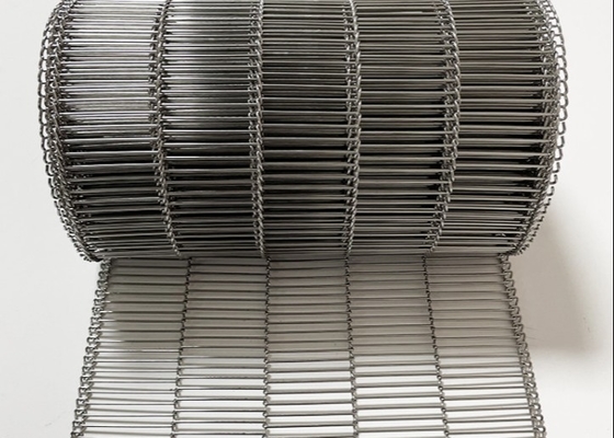 600mm Lebar Food Grade Donat Memanggang Sabuk Wire Mesh Datar