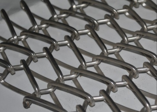 Sabuk Mesh Rantai Konveyor Stainless Steel yang Dapat Dibersihkan Digunakan Untuk Dekorasi Arsitektur