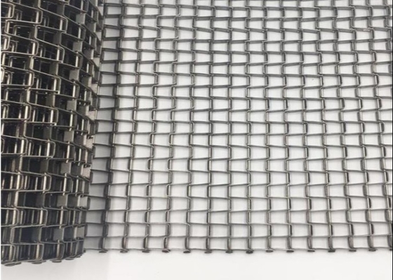 Food Grade Sus 201 Flat Wire Mesh Belt Di Mesin Pengolah Pengalengan