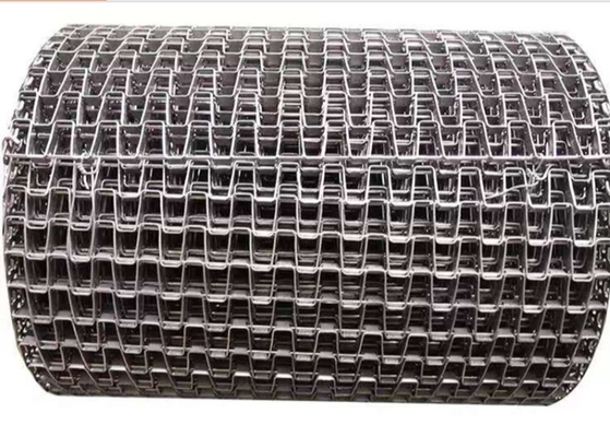 201 Clinched Edge Flat Wire Mesh Conveyor Belt Untuk Pizza Baking Oven
