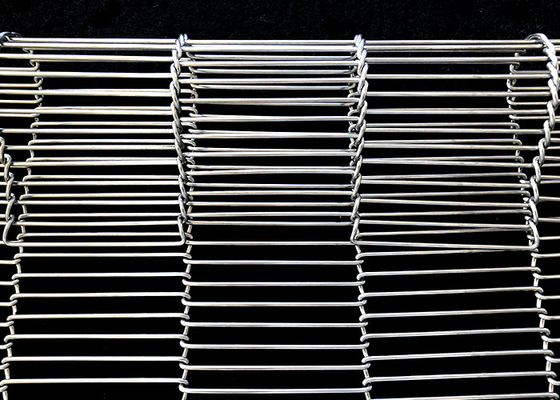 Ss 304 Flat Wire Mesh Belt Untuk Konveyor Mesin Pelapis Gula