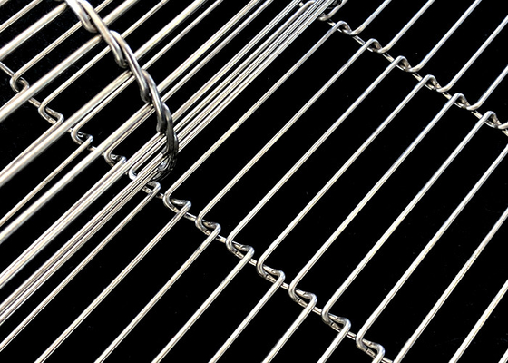 Sayuran Pembersih Sabuk Wire Mesh 316l Ss yang Didorong Secara Mekanis