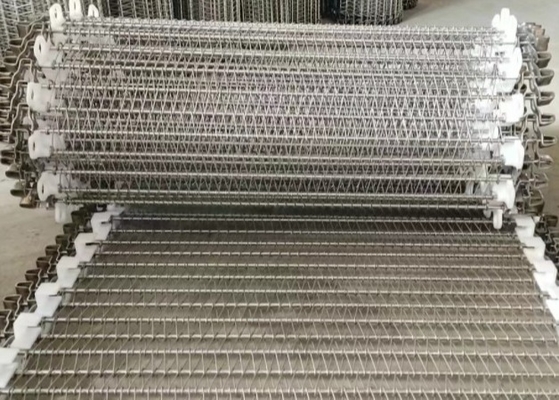 400mm Lebar Sus304 Pemrosesan Pembekuan Daging Sabuk Spiral Mesh