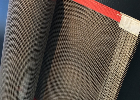 Antilengket Tahan Panas Shrink Tunnel  Conveyor Belts Ptfe Mesh Fiberglass