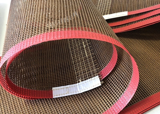 8 * 8mm Tahan Panas Non Stick Ptfe Mesh Belt Untuk Konveyor Makanan