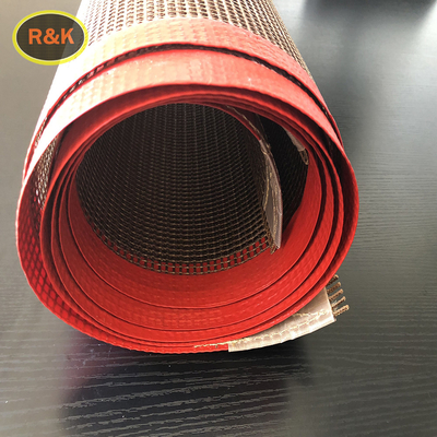 Panas tahan UV Pengering Ptfe PTFE Mesh Conveyor Belt Untuk Karpet Mat