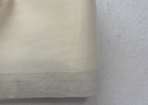 Tenunan Polos 12 Mesh Nylon Filter Cloth Mesh 100% Putih Warna Kuning