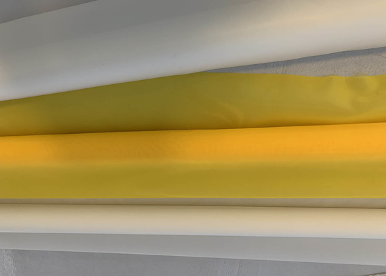 100% Nylon Roll 110 Mesh 43t Warna Putih Kuning Untuk Pencetakan T Shirt