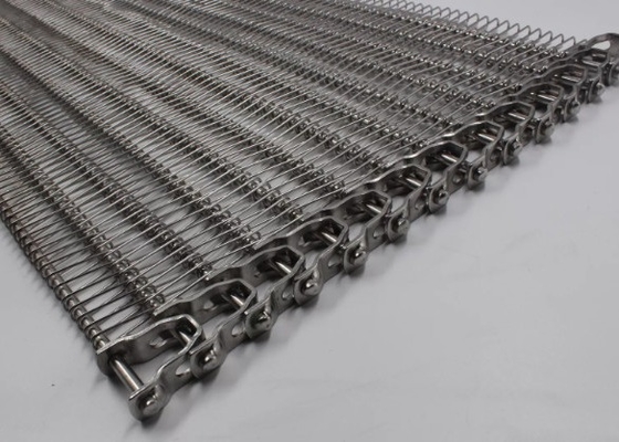 Weave 201 Stainless Steel Chain Mesh Conveyor Belt Blanching Sayuran
